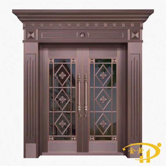双开玻璃铜门