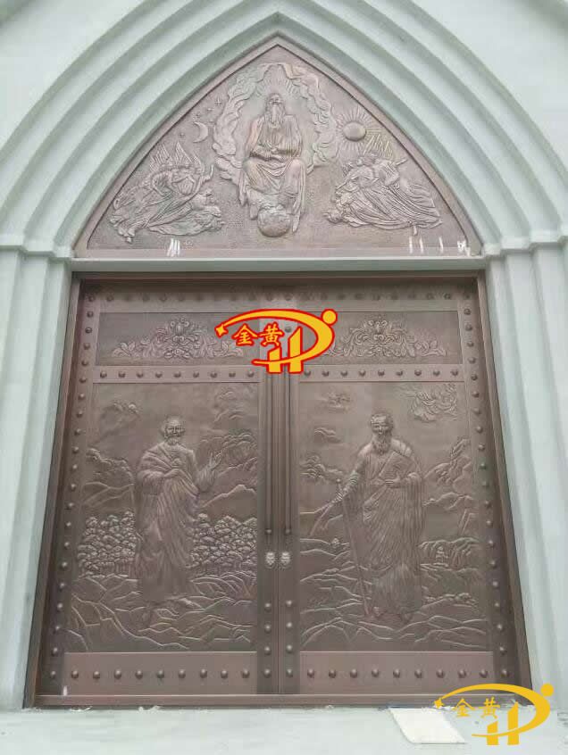 福建平潭天主教堂铜门工程案例