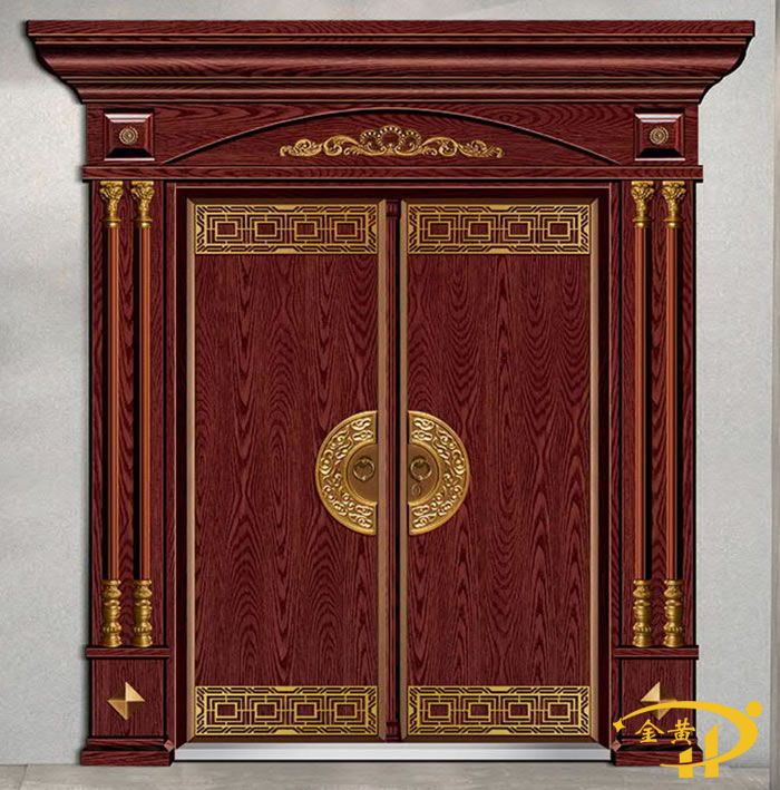 别墅锌合金复古新中式门