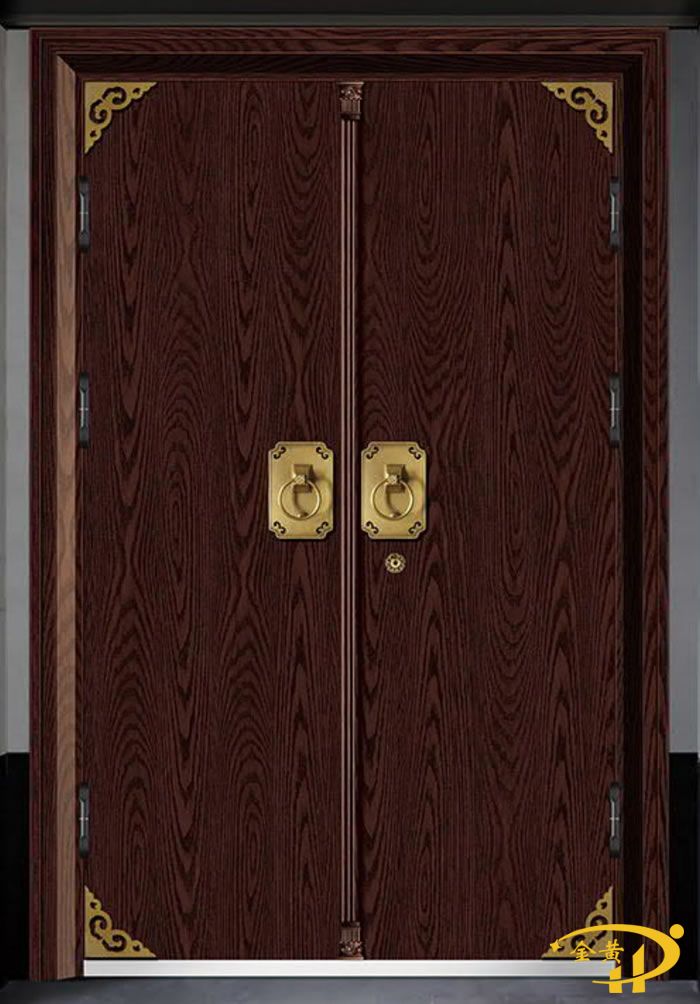 别墅新中式门拼接门