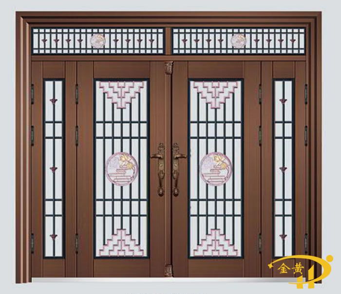 四开子母玻璃拼接门